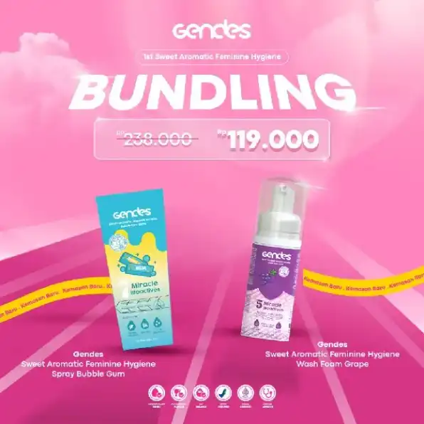 PROMO BUNDLING LIVE GENDES || PAKET 1 SPRAY + 1 FOAM BEBAS VARIAN