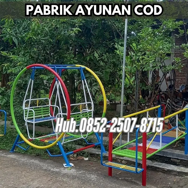 Hub 0852-2507-8715 DIJAMIN AMAN ! ayunan besi bulat besar Dan mainan playground Kec Dukuhwaru Tegal Bayar COD Free Ongkir