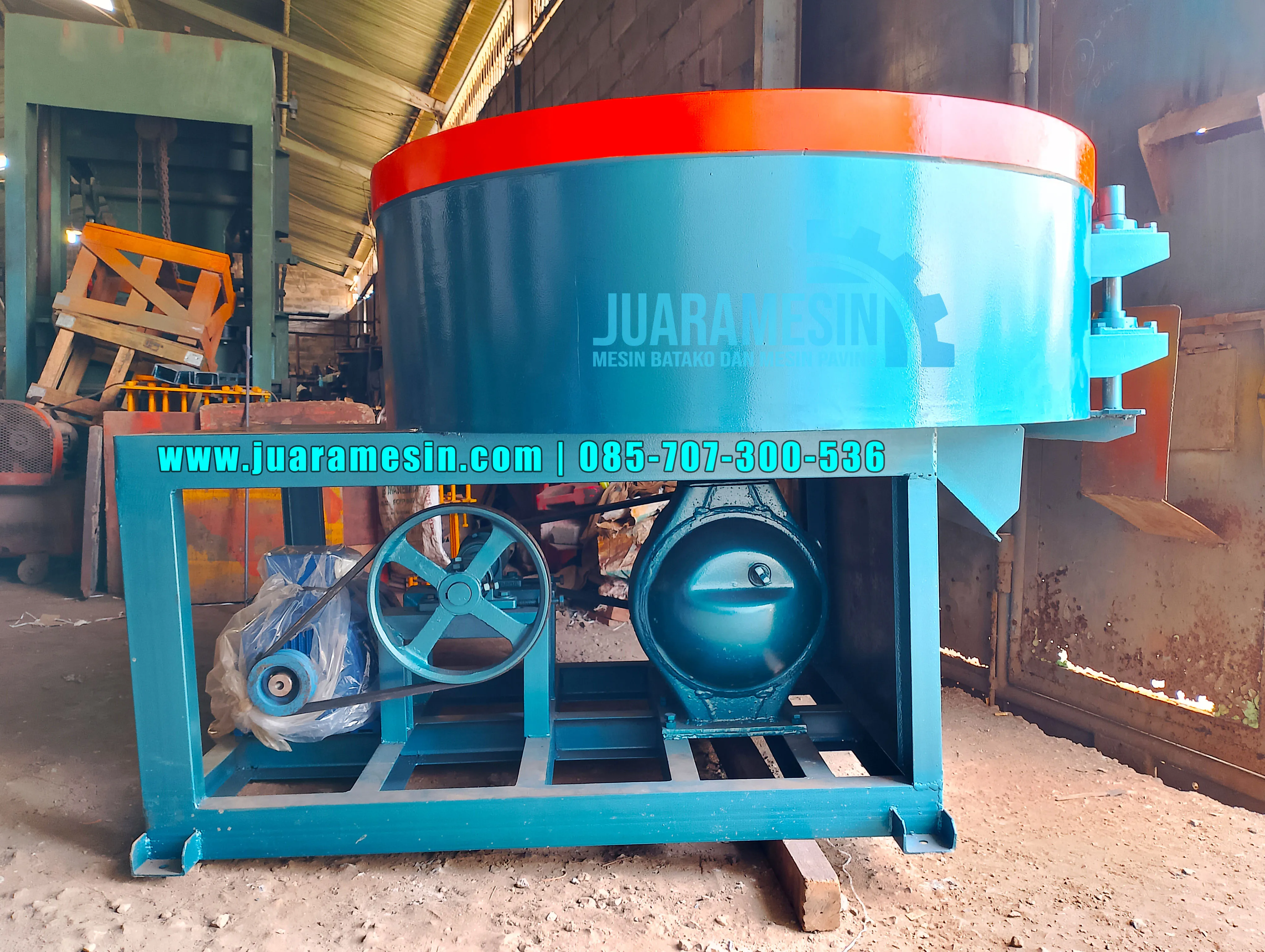 SUDAH TERUJI Mesin Mixer Batako Surabaya Diameter 120x40