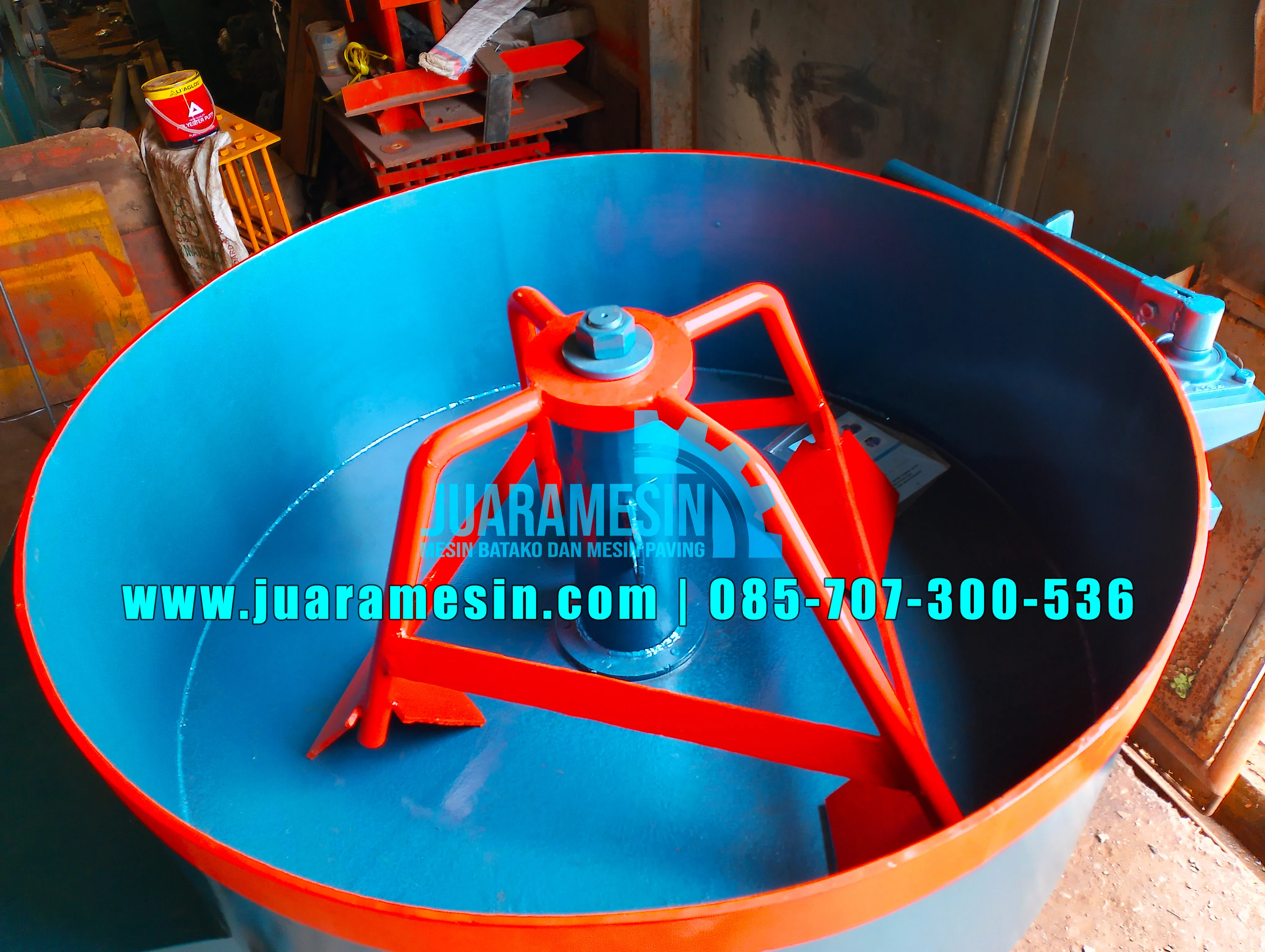 SUDAH TERUJI Mesin Mixer Batako Surabaya Diameter 120x40