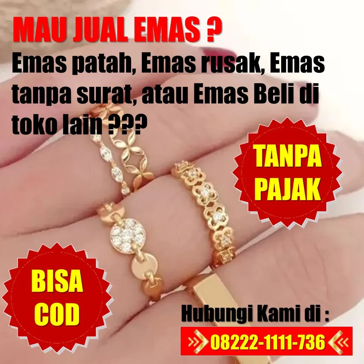 TANPA POTONGAN, Jual Beli Emas Cukim Konawe Selatan