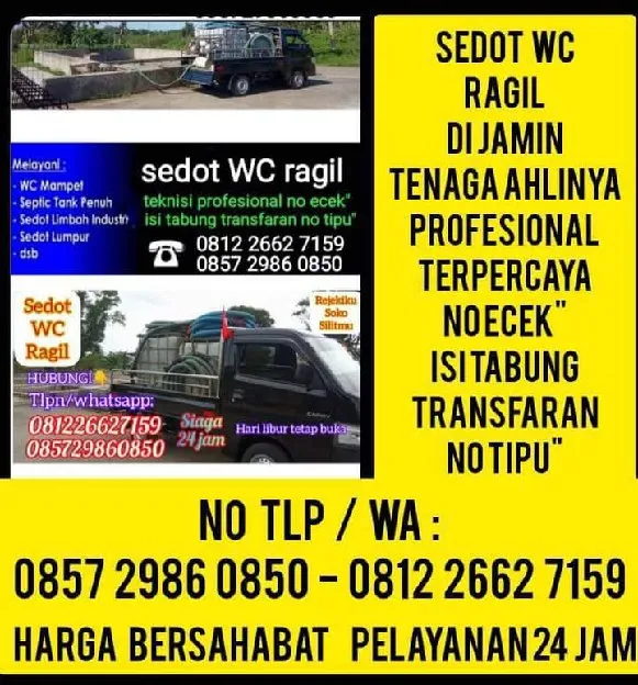 Jasa sedot Wc Adipala Cilacap 0812-2662-7159 Ragil