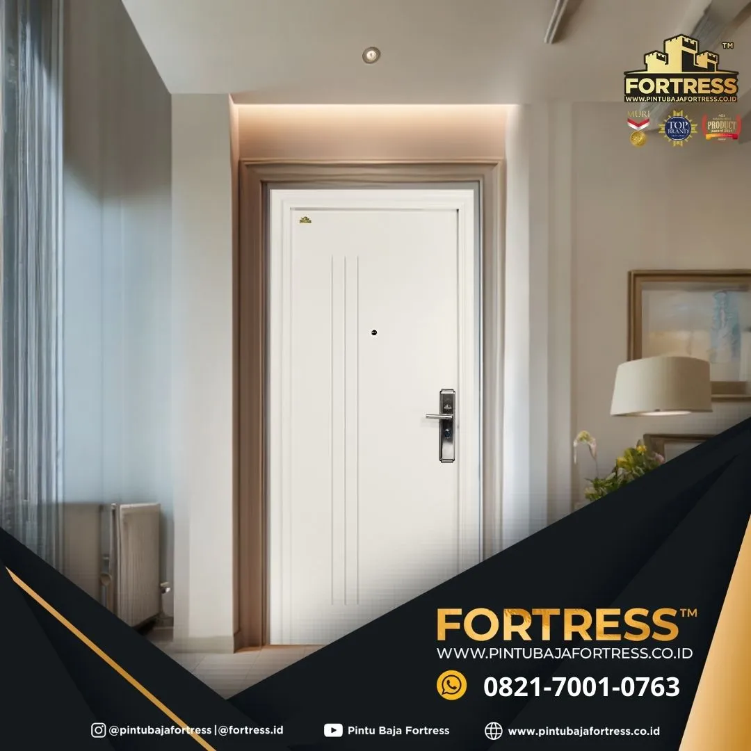 (FORTRESS) Pintu Kamar Tidur Putih Tahan Karat Di Palu
