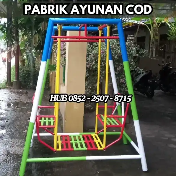 Hub 0852-2507-8715 PRODUKSI !! ayunan besi klasik Dan mainan playground outdoor Kec Jeruklegi Cilacap Bayar COD Free Ongkir