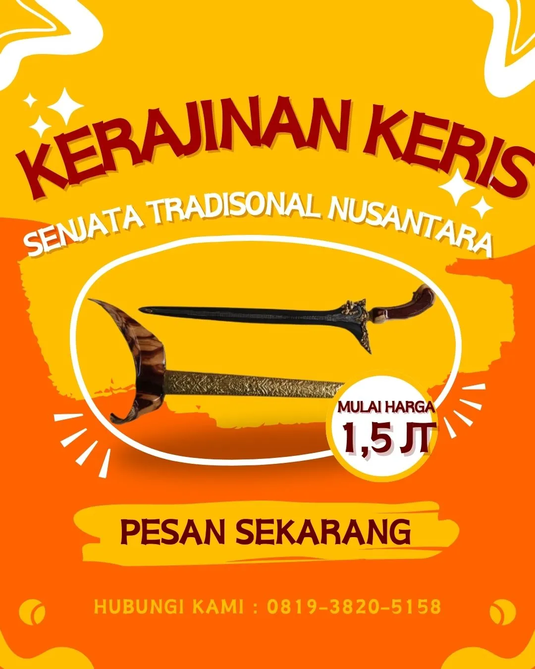 Magis 0819-3820-5158 Jual   Keris Bali Keris Sumatra Senjata Tradisional  Blora Tangerang Kerajinan Keris