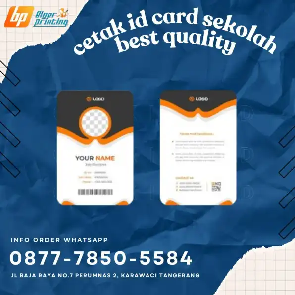 BEST QUALITY, Wa./Call 0877-7850-5584, Cetak Id Card Sekolah, di benda tangerang