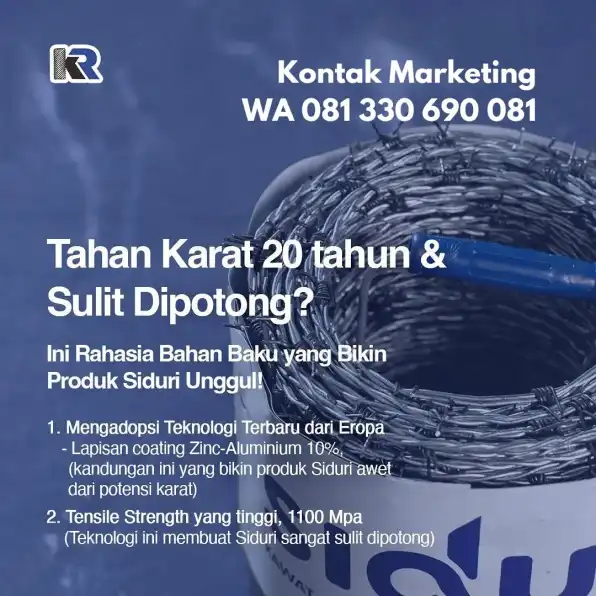 Siduri Harga Pagar Kawat Duri Per Meter Gunung Anyar Surabaya Cek 081-330-690-081 Pilihan Ahli! #25