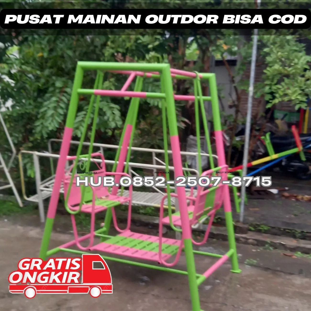 Gambar ayunan besi bulat besar Dan mainan playground Kec Kotagede Yogyakarta