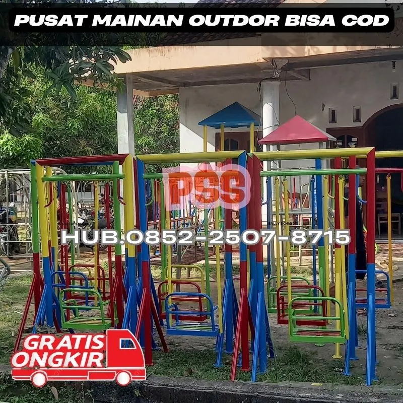 Gambar ayunan besi bulat besar Dan mainan playground Kec Tegallalang Gianyar