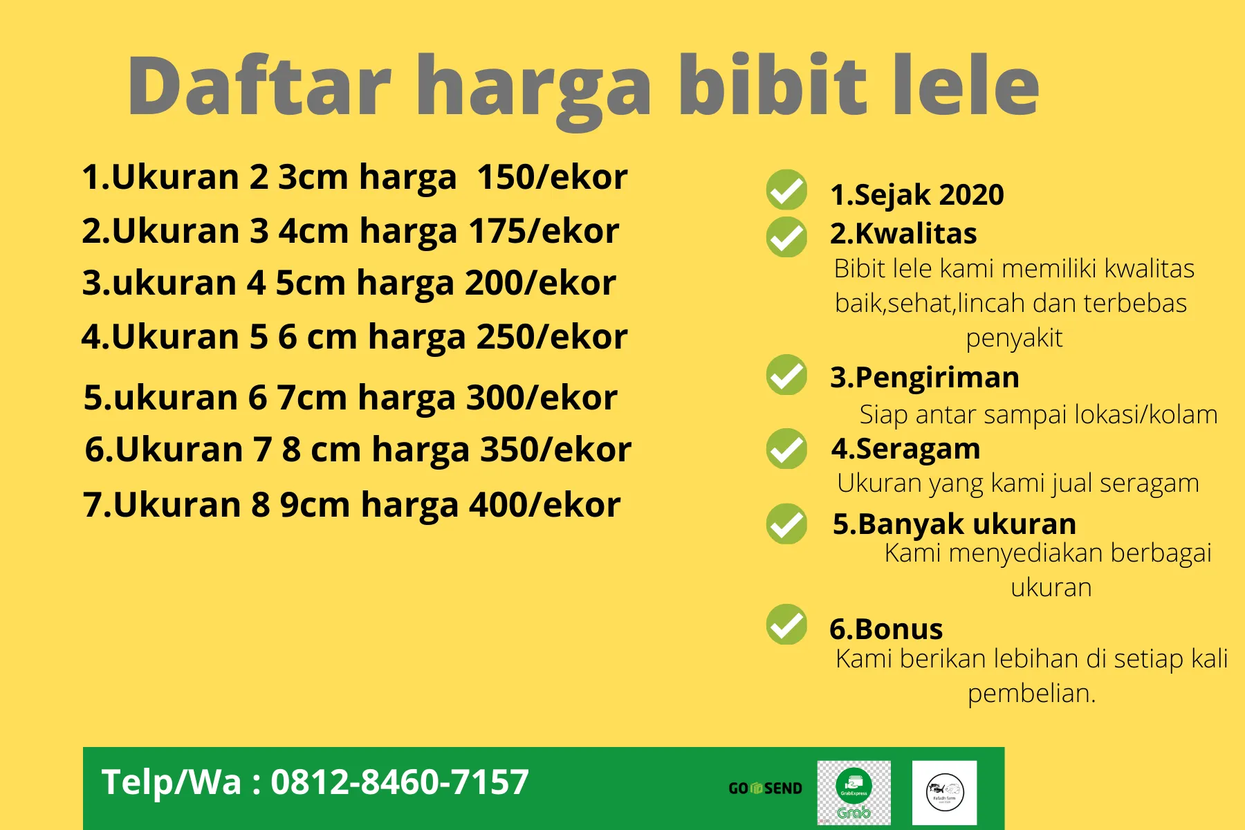 Garansi Hidup Harga Bibit Lele Untuk Pemula Bonus setiap pembelian Majalengka Jepara