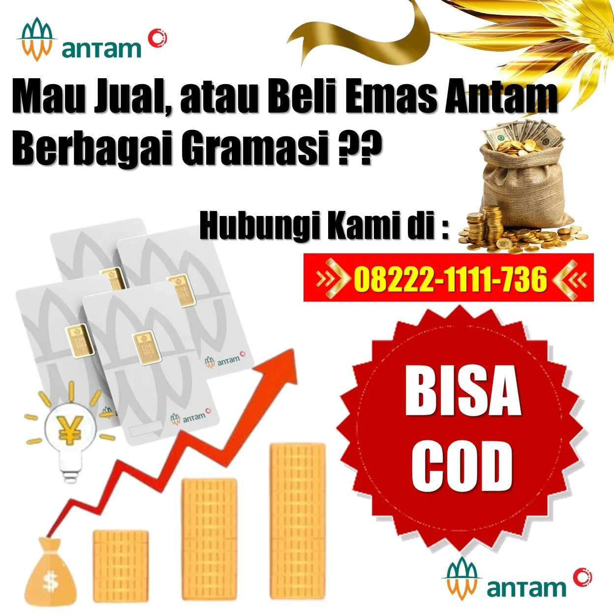 TANPA POTONGAN, Harga Buyback Emas Antam Lahat