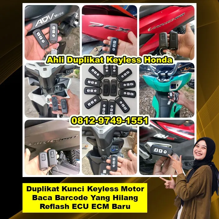 0812-9749-1551(WA), Duplikat Kunci Keyless Motor Honda Pcx Adv Vario Scoopy Sukra Indramayu