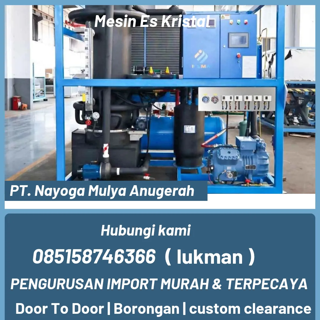 JASA IMPORT MESIN ES KRISTAL DARI SLOWAKIA KE JAWA BARAT ALL-IN