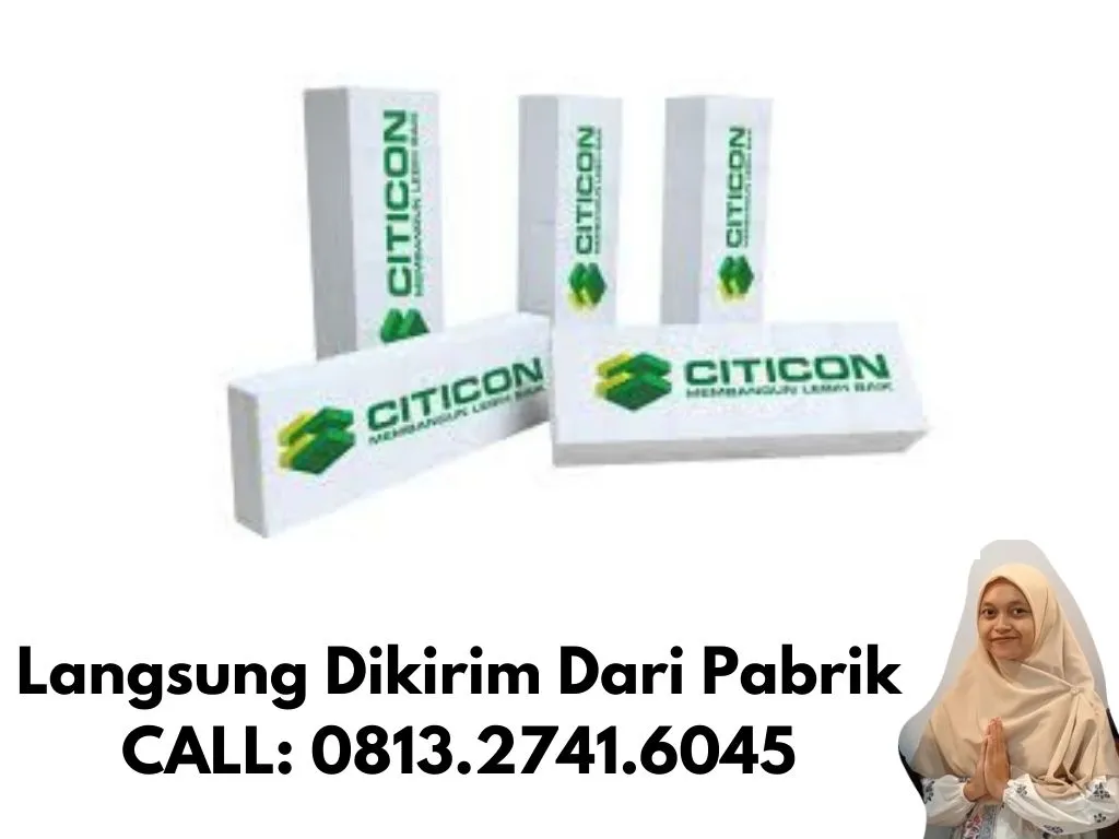 FREE MORTAR! Bata Ringan Citicon 10 Cm Cimahi Tengah Kota Cimahi