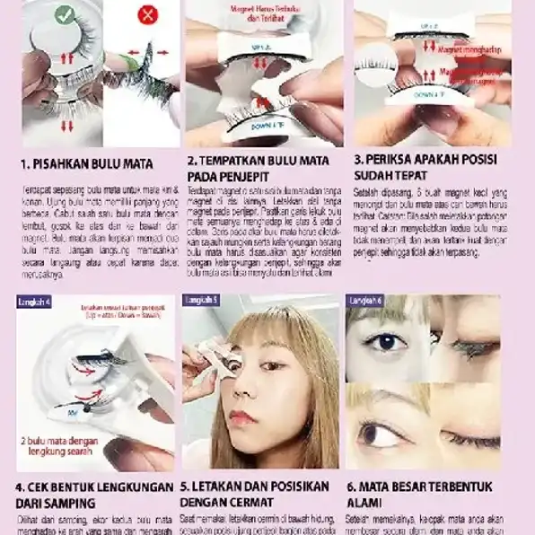 Magnetic Eyelash Bulumata Magnet Tanpa Lem Series Bulu Mata Eyelash Extention Korea Natural Fake Las