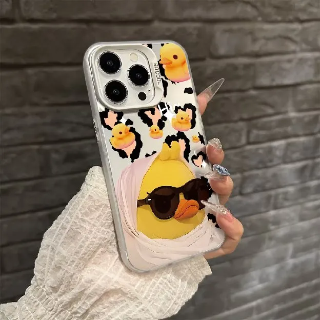 Casing Ponsel Bebek Kuning Kecil Yang Lucu