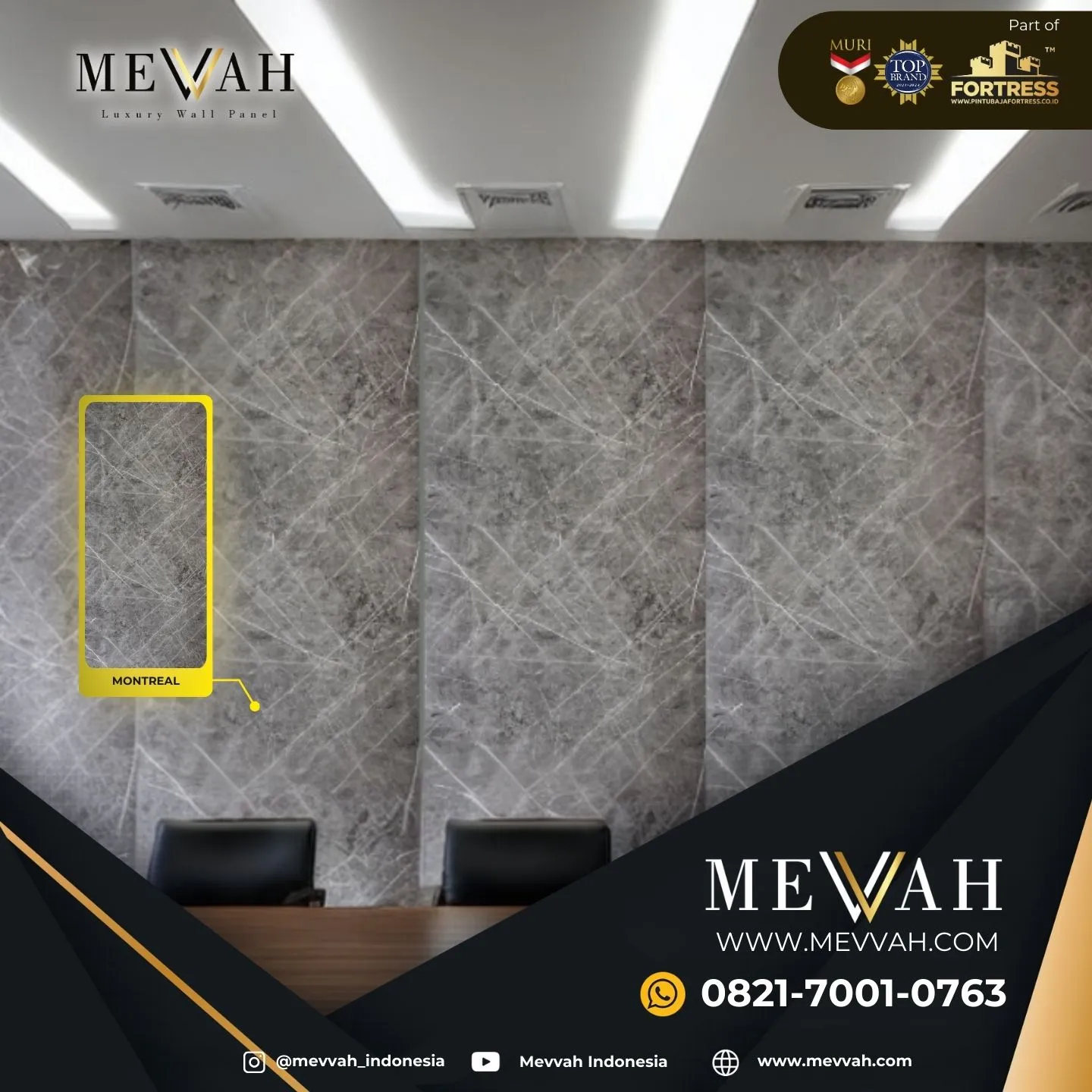 (MEVVAH) Marmer Panel Pvc Dekorasi Dinding Motif Corak Abu Abu Di Kapuas Hulu