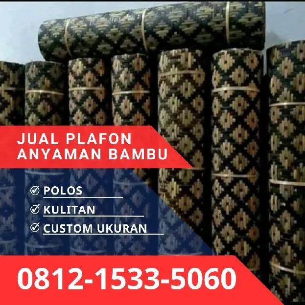 Jual Plafon Anyaman Bambu Bilik Karawang 0812,1533,5060