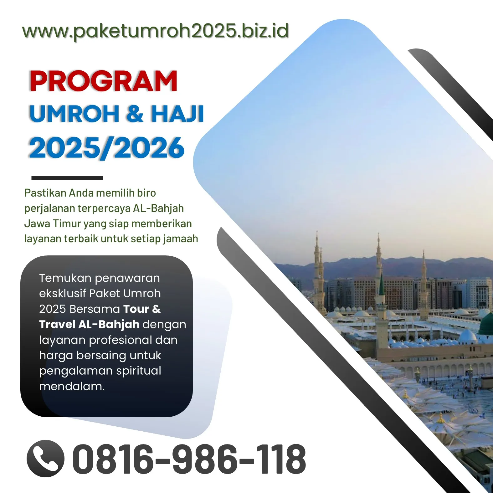 Travel Umroh Akhir Tahun 2025 Kasembon Malang Bersama AL Bahjah