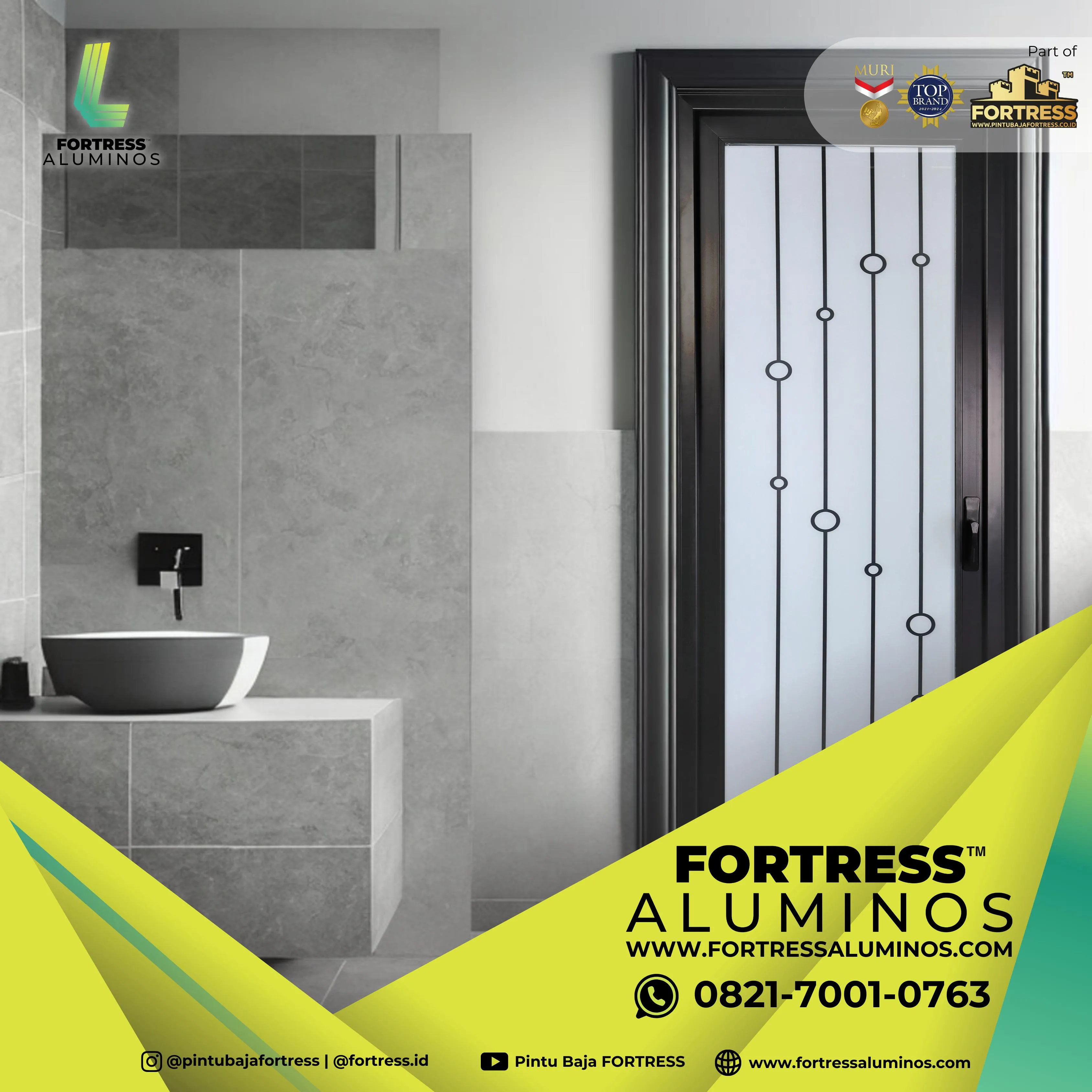 (ALUMINOS) Harga Daun Pintu Aluminium Motif Kayu Di Palu