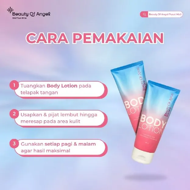 BEAUTY OF ANGEL BODY LOTION With Niacinamide dan Aloe Vera Extract Lotion Pencerah Kulit