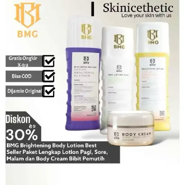 BMG Brightening Body Lotion Anggur Best Seller BPOM