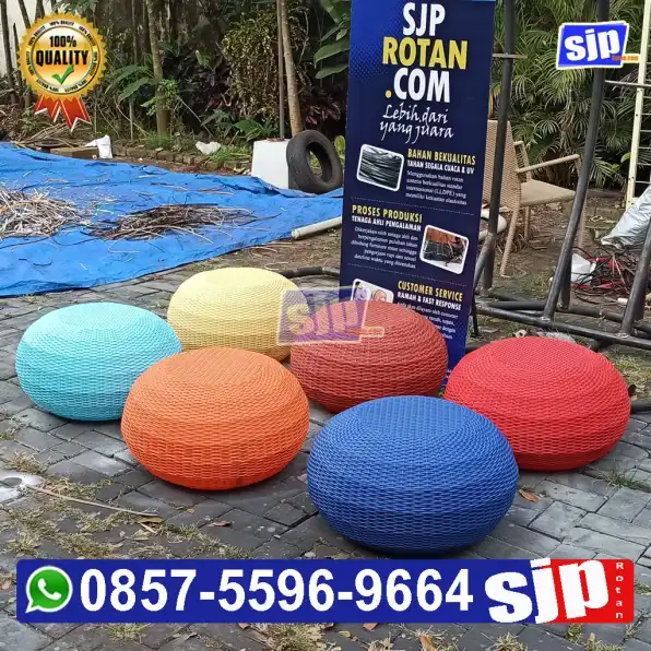 085755969664, jual kursi puff rotan sintetis