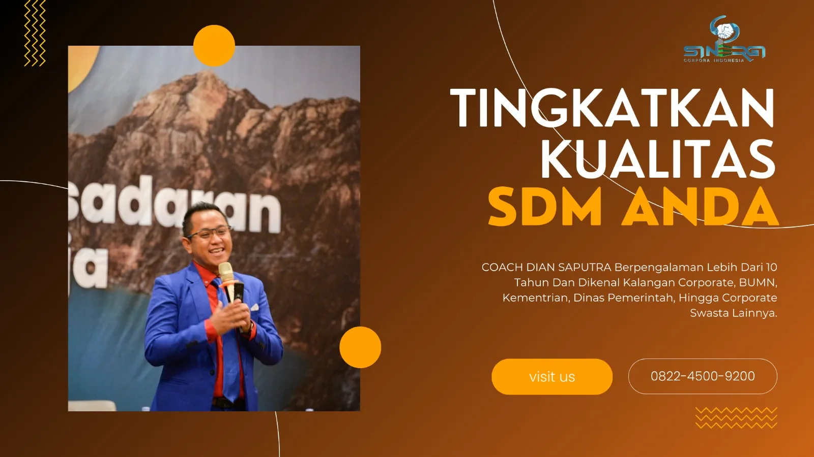 Pembicara Motivator Wonogiri, Terpercaya & Solutif, Dian Saputra