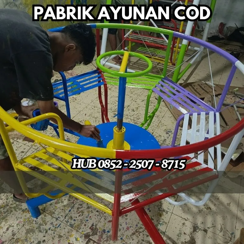 Hub 0852-2507-8715 DIJAMIN AMAN ! ayunan besi bulat besar Dan mainan playground Kec Cingambul Majalengka Bayar COD Free Ongkir