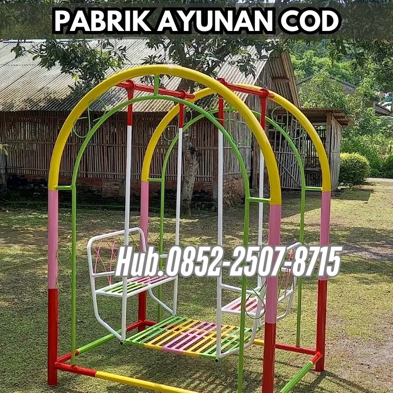 Hub 0852-2507-8715 TERPECAYA !! ayunan besi bulat Dan mainan outdoor untuk tk Kec Kandangserang Pekalongan  Bayar COD Free Ongkir