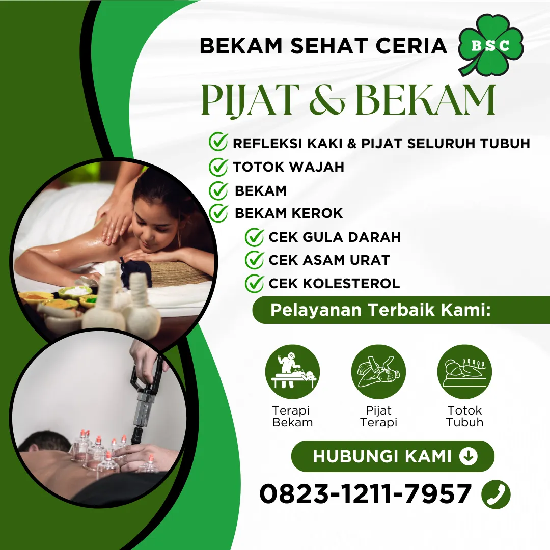 REKOMENDASI, WA 0823-1211-7957, Terapi Bekam Terdekat Dari Lokasi Saya Sekarang di Bekasi, Terapi Bekam Thibbun Nabawi Bekasi Utara