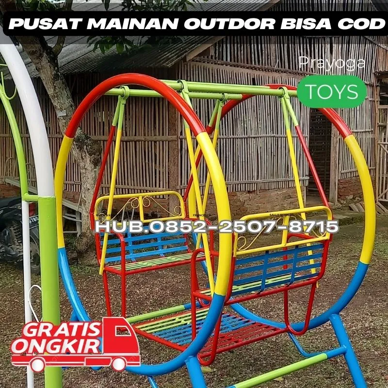 Inspirasi ayunan besi bulat Dan mainan outdoor untuk tk Kec Karanganyar Ngawi