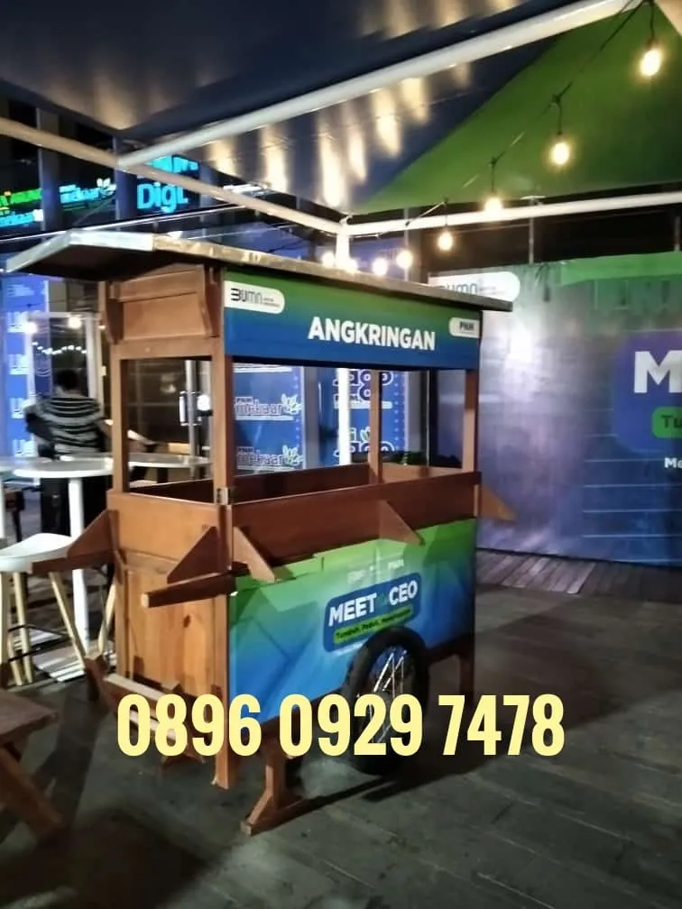 sewa gerobak kayu murah jakarta pusat