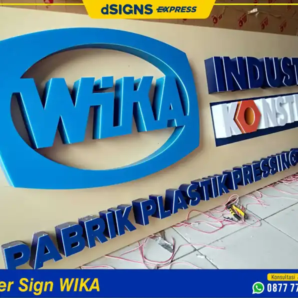 Letter Sign Huruf Timbul Logo WIKA - Wijaya Karya