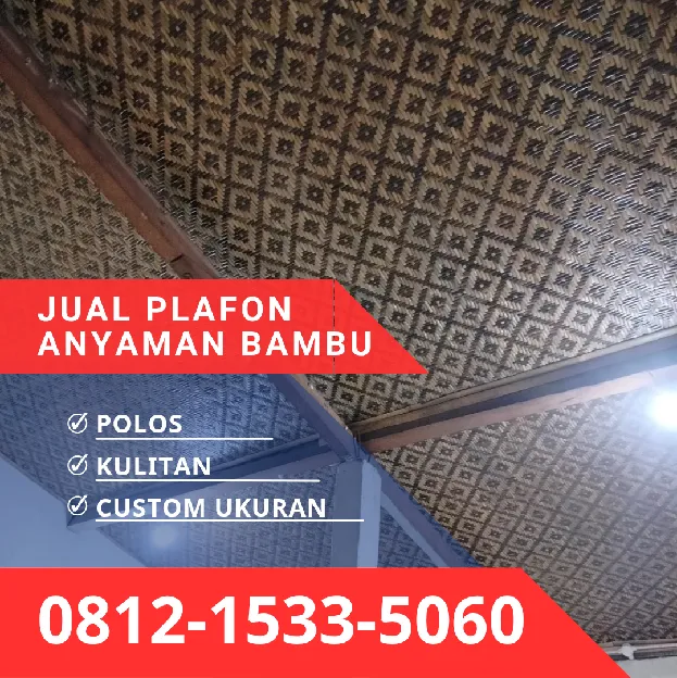 Jual Plafon Anyaman Bambu Bilik Karawang 0812,1533,5060