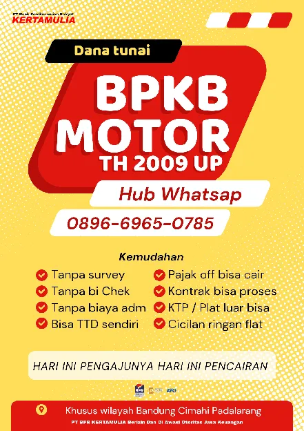 gadai B P K B motor Bandung
