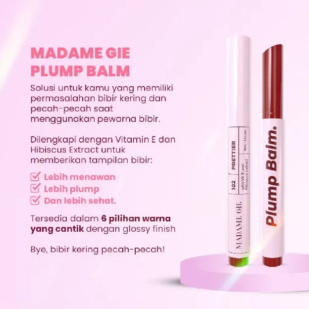 Madame Gie Plump Balm - Lip Gloss Moisturizing Long Lasting