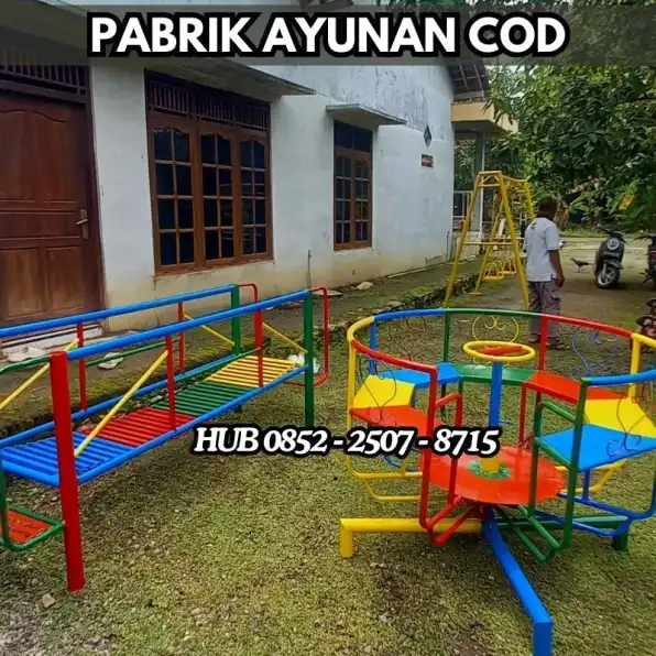 Hub 0852-2507-8715 TERPECAYA !! ayunan besi bulat Dan mainan outdoor untuk tk Kec Cibeber Cianjur Bayar COD Free Ongkir