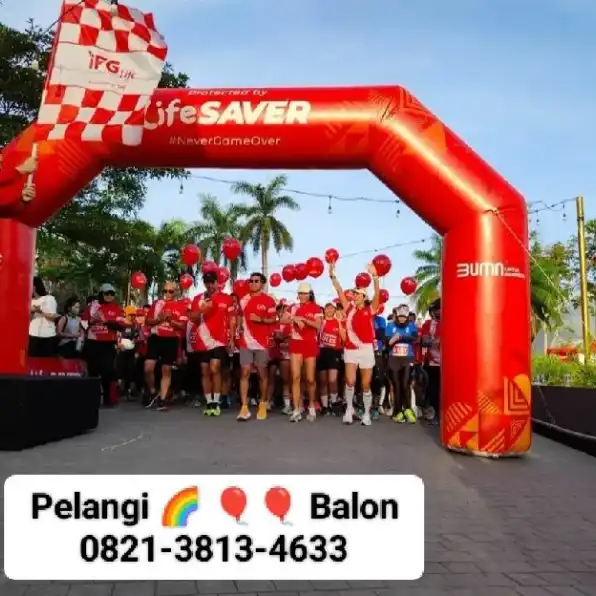 Balon Gate Start Finish Bekasi 0821-3813-4633 Pelangi Balon