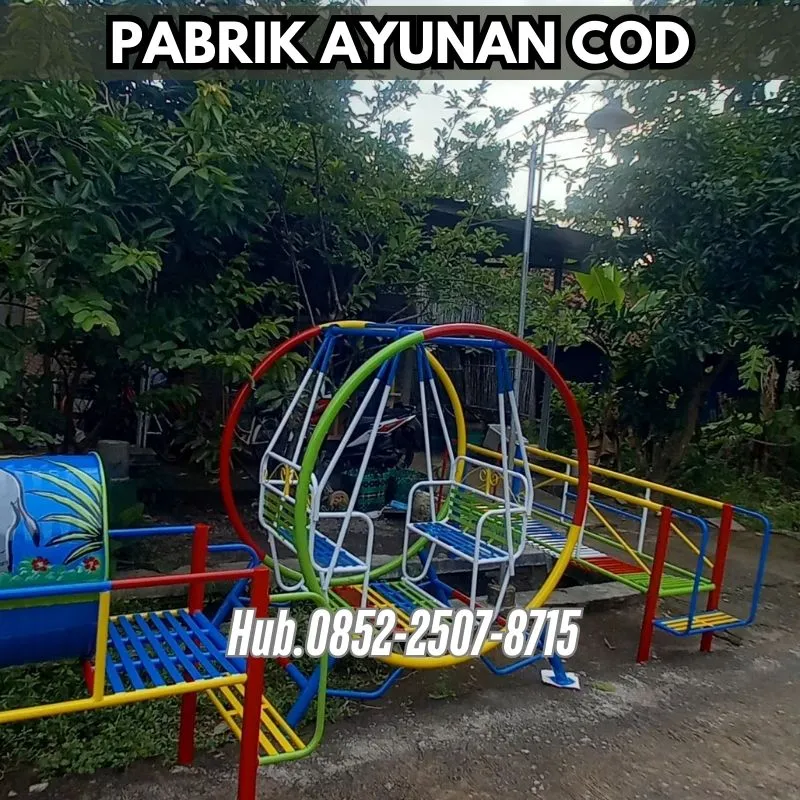 Hub 0852-2507-8715 TERMURAH !! ayunan besi kotak Dan mainan fiberglass Kec Petungkriyana Pekalongan  Bayar COD Free Ongkir