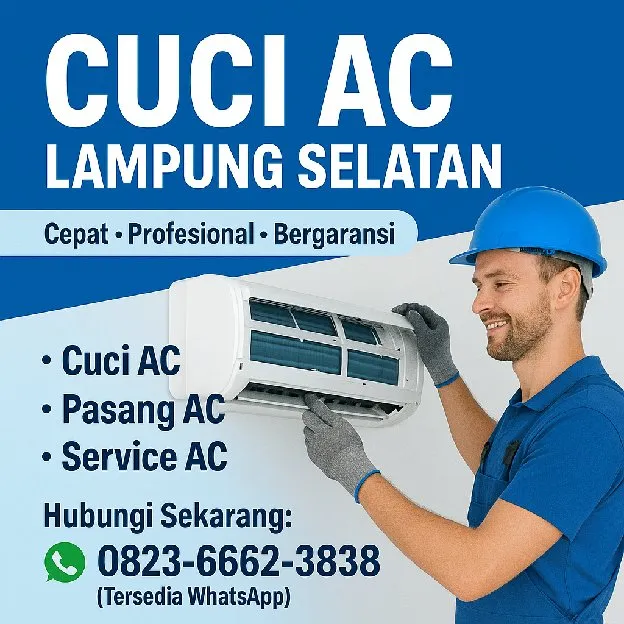 Jasa Cuci AC di Lampung Selatan 0823,6662,3838