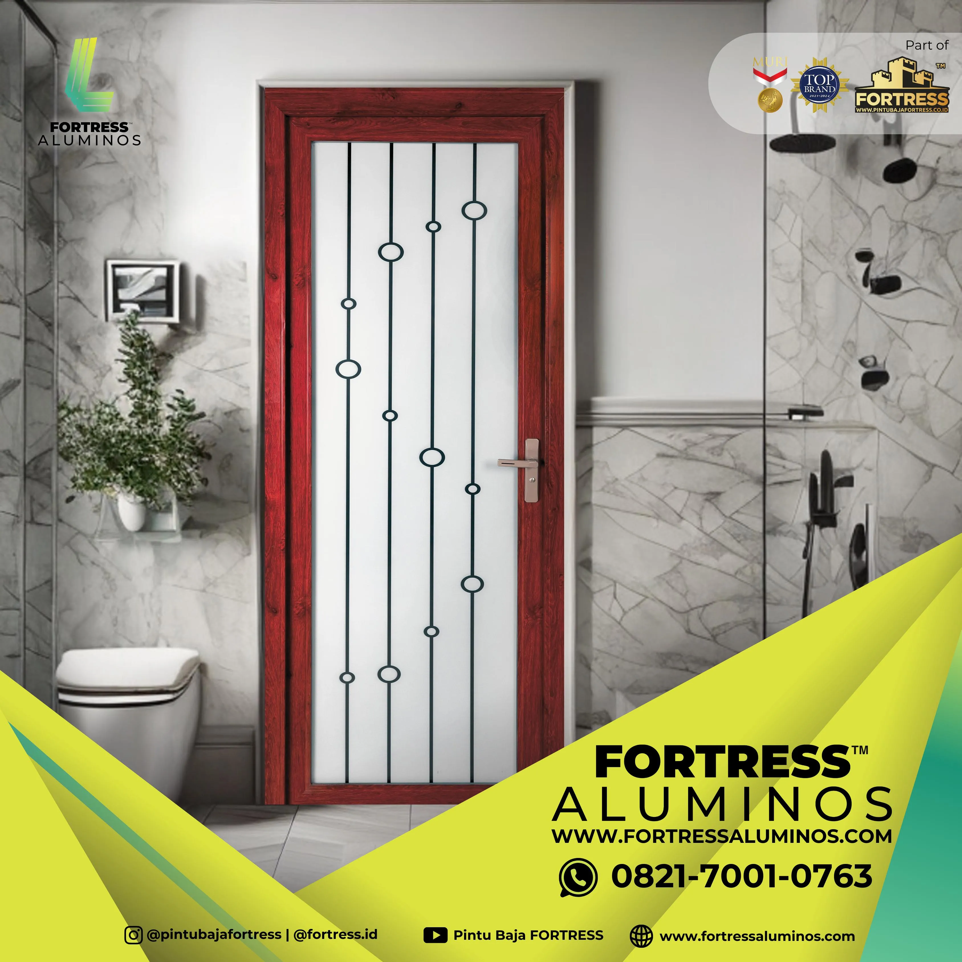 (ALUMINOS) Pintu Aluminium Minimalis Terbaru Di Palu