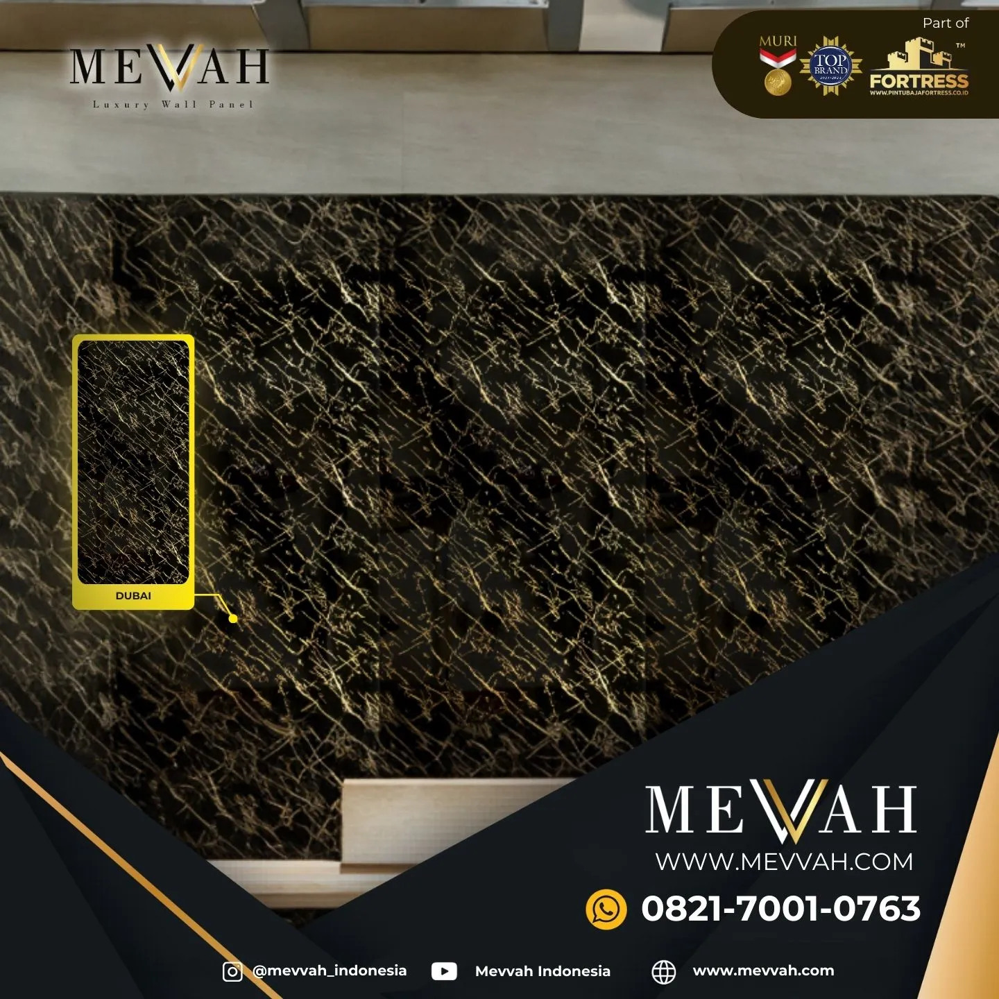 (MEVVAH) Jual Marmer Panel Pvc Hitam Di Ketapang