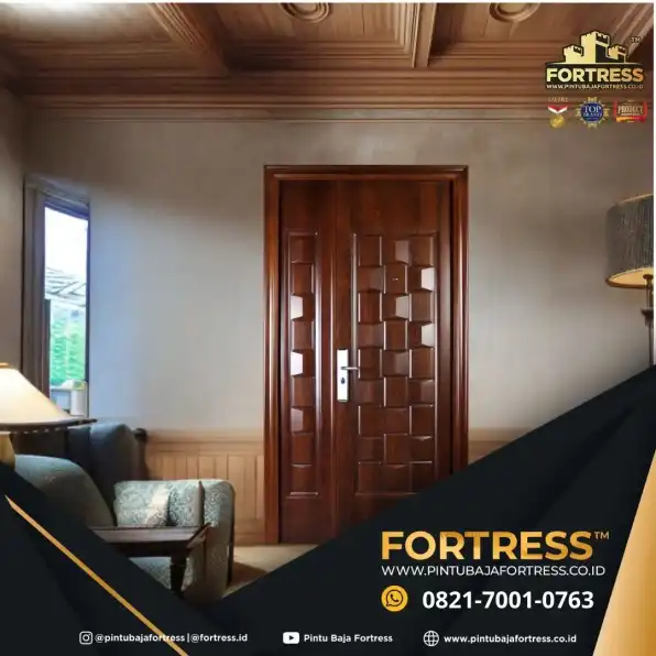 EKSKLUSIF..!! WA 0821 7001 0763 (FORTRESS) Pintu Motif Kayu Rumah Modern Kupu Tarung Di Mempawah