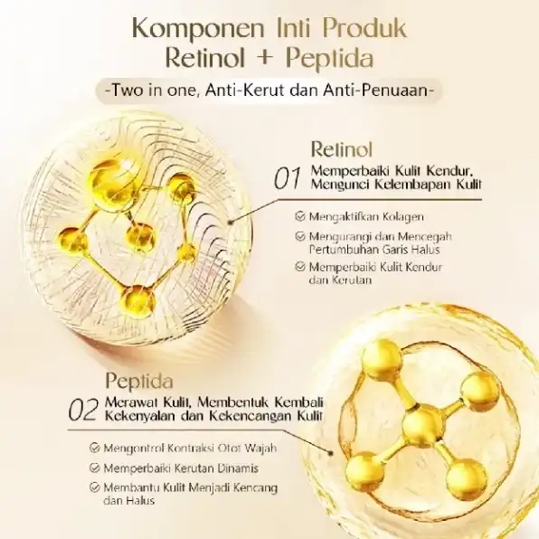 EGG - [BPOM] Masker Retinol Emas Anti Aging Mengencangkan Kulit - Mencerahkan Wajah - Mengurangi Ker