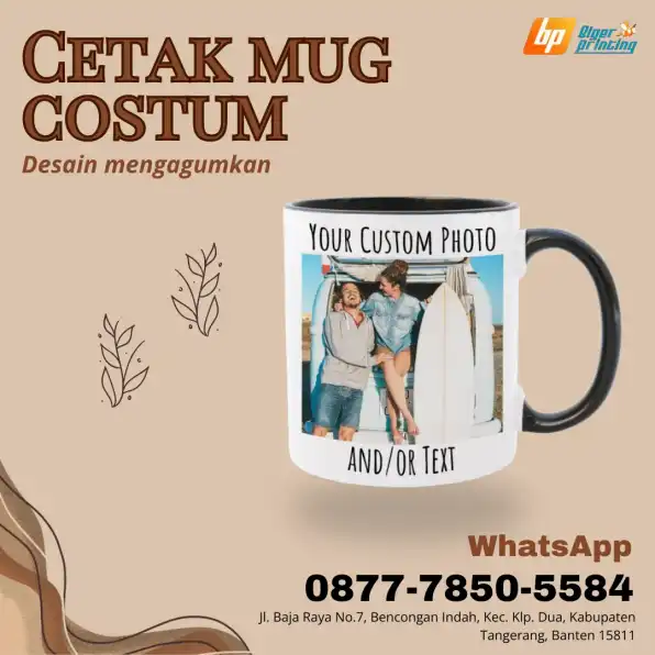 DESAIN MENGGUMKAN, Wa./Call 0877-7850-5584, Cetak mug costum,Di BATU CEPER TANGERANG