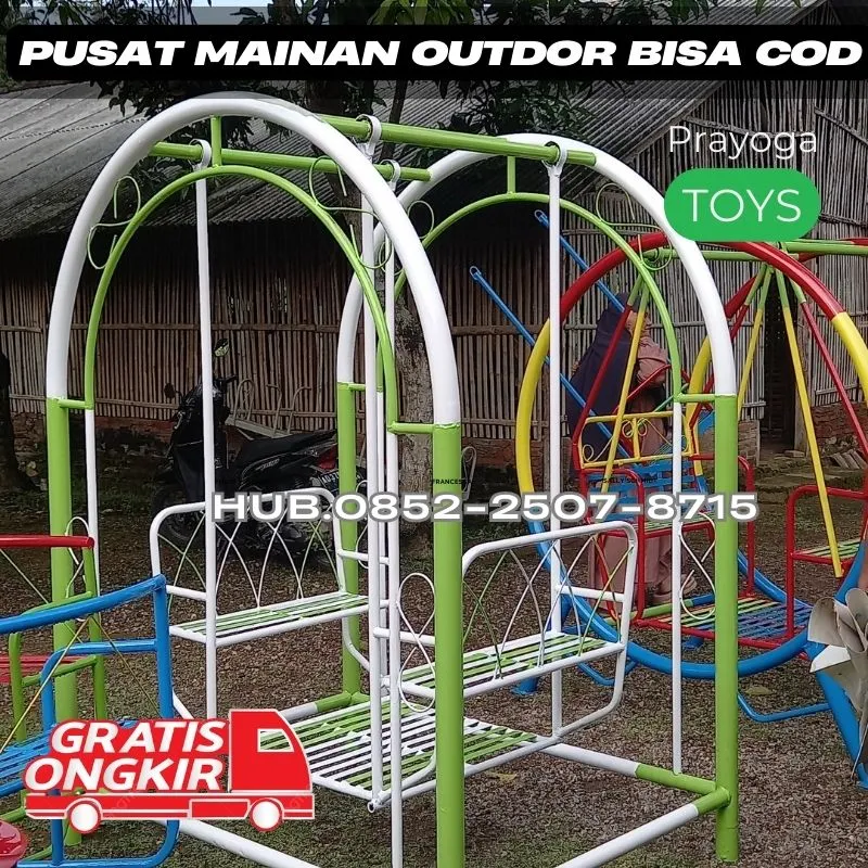 Desain ayunan besi hollow Dan produsen playground Kec Kendal Ngawi