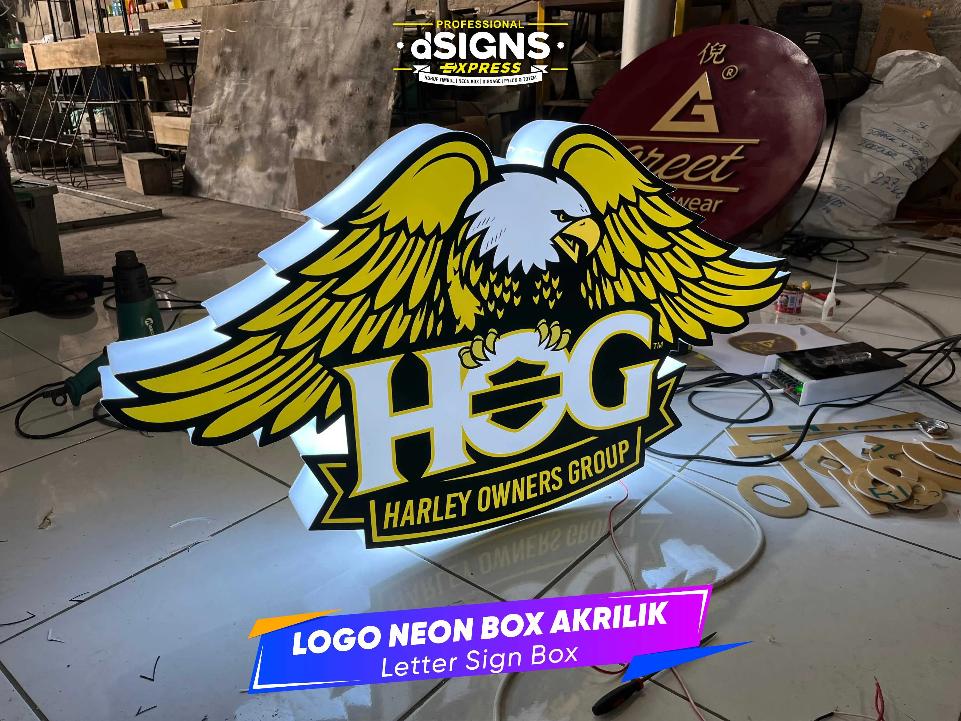 Sign Akrilik Logo HOG - Harley Owners Group