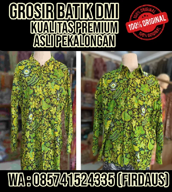 GRATIS ONGKOS KIRIM Penjual Kemeja batik DMI Rembang Probolinggo Raudhah Batik Pek