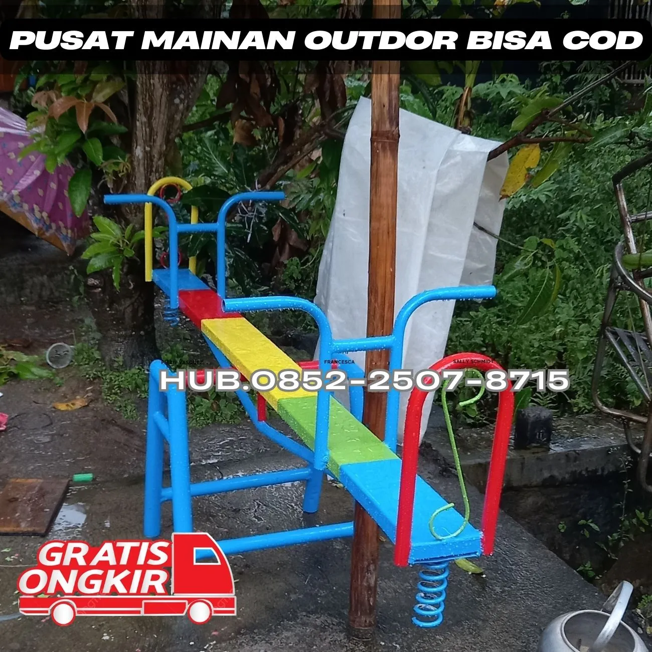 Gambar ayunan besi klasik Dan mainan playground outdoor Kec Pakualaman Yogyakarta